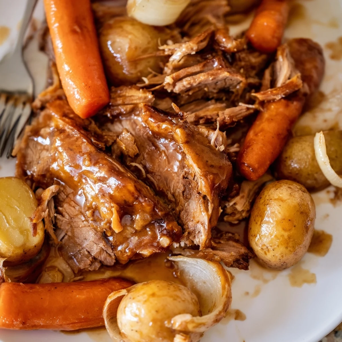 Delicious slow cooker honey garlic pork roast, ideal for family dinners and gatherings.