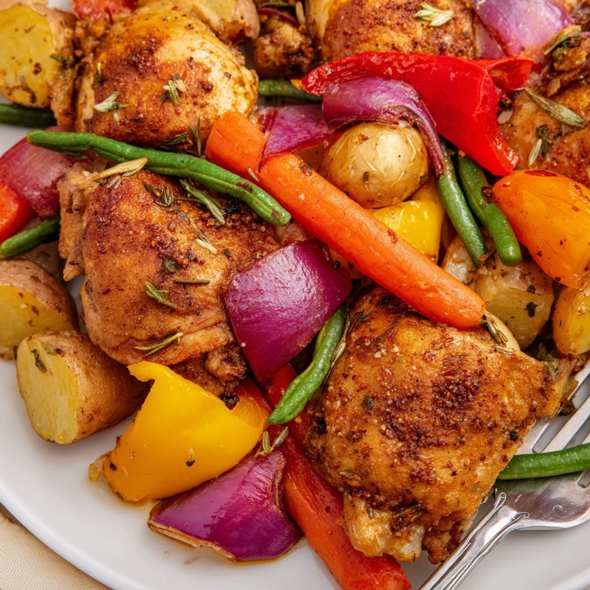 Savory One-Pan Lemon Herb Chicken and Veggies, a vibrant meal bursting with flavor.  