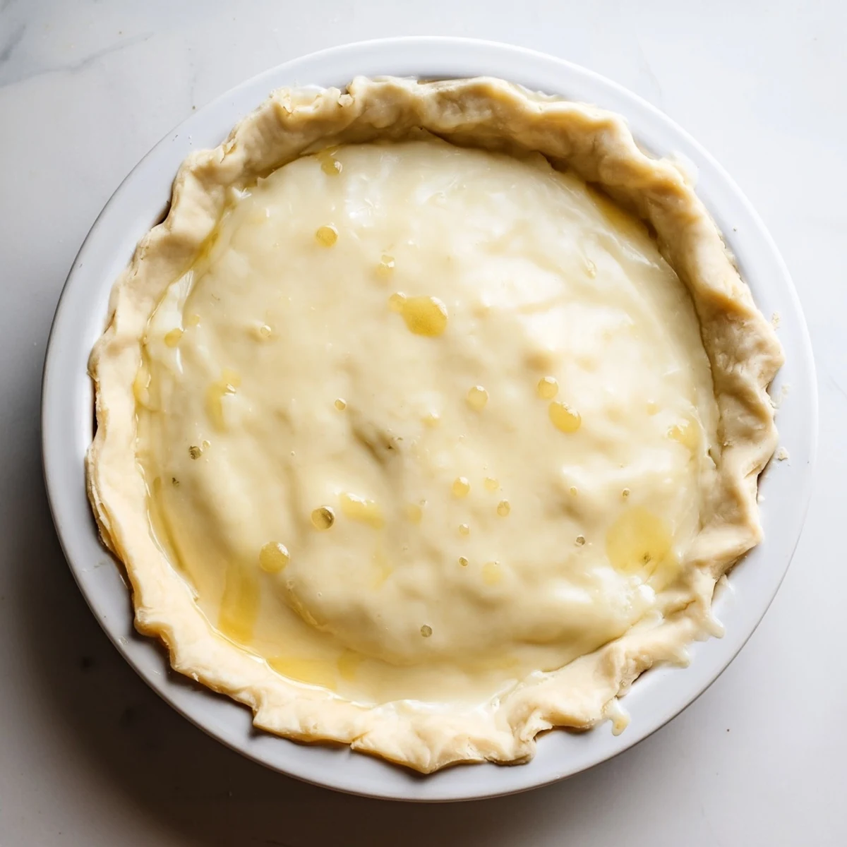 Golden-crusted Water Pie with a creamy, jiggly center, perfect for a simple dessert anytime.