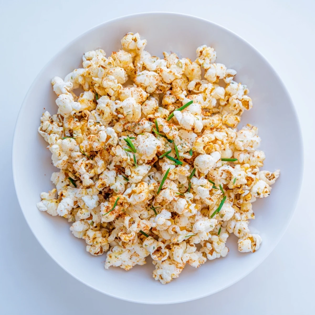 Golden brown savory popcorn mixes showcasing a delightful party snack with bold, enticing seasonings.