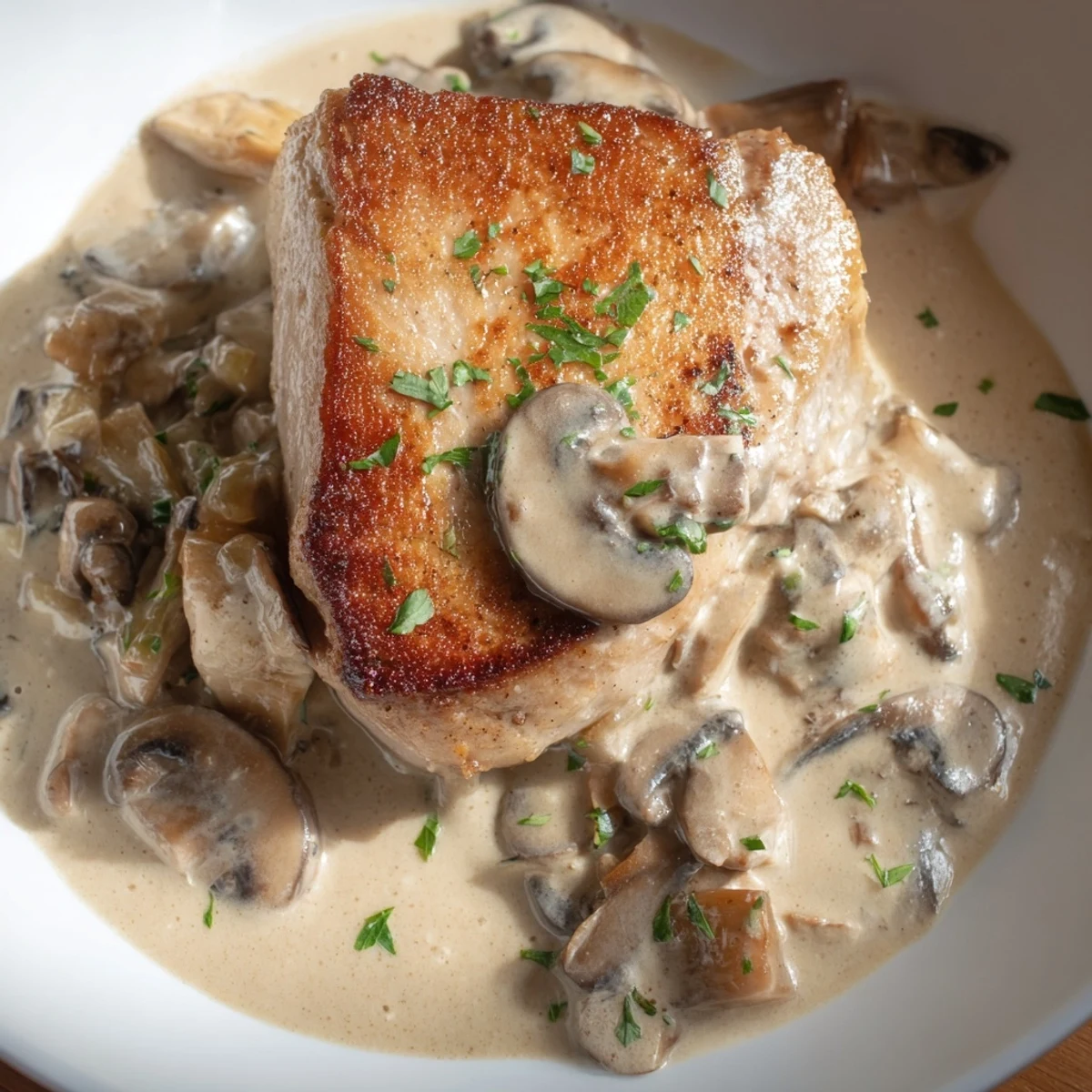 Stove Top Pork Chops Creamy