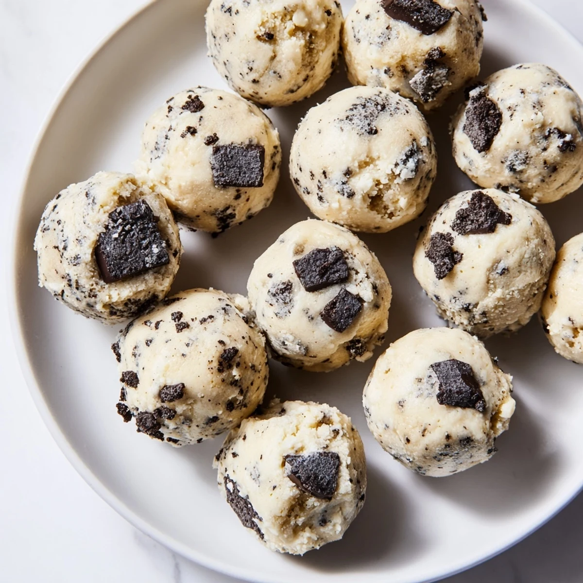 Cream Cheese Oreo Protein Balls with a creamy texture, perfect for a quick and healthy snack.