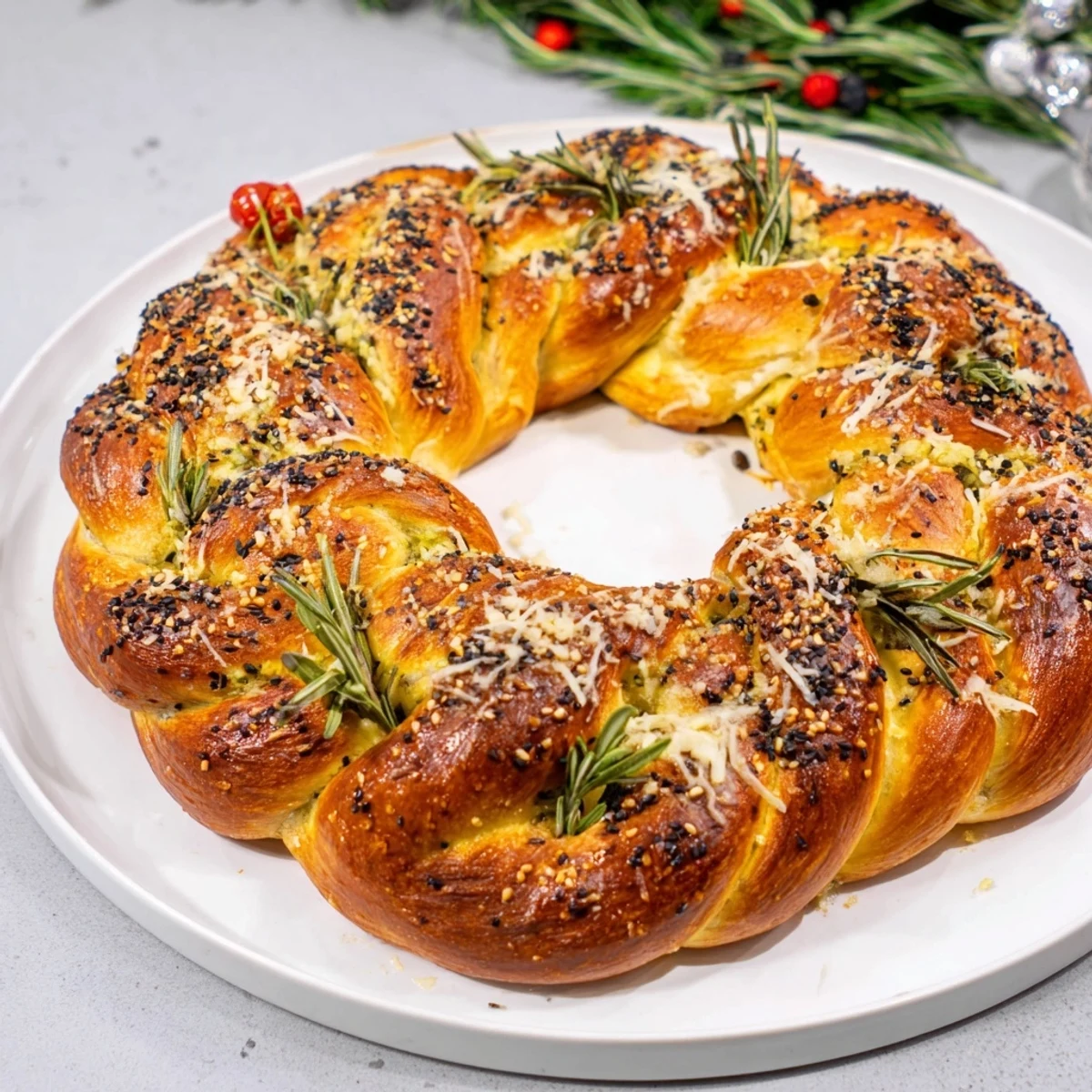 Budget Holiday Pretzel Wreath