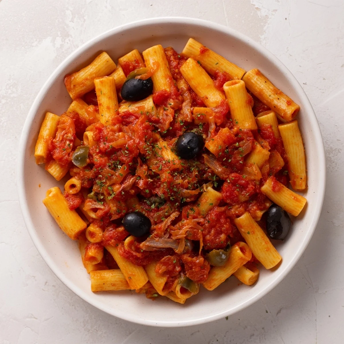 Puttanesca Ditalini Pasta Dish