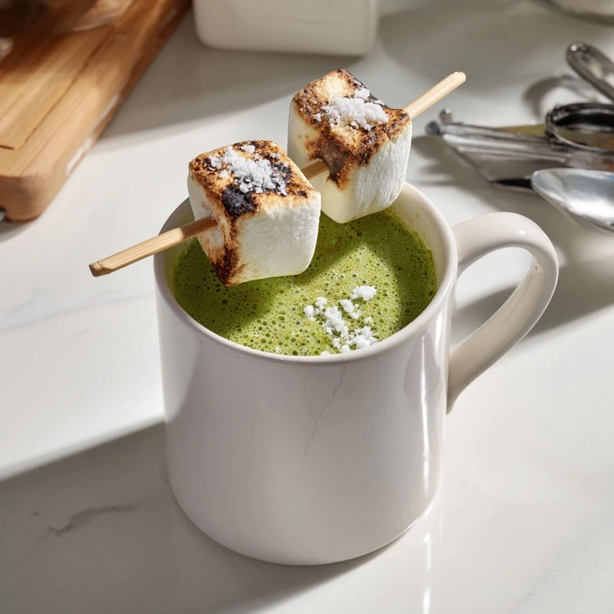 Toasted Marshmallow Matcha Cocoa