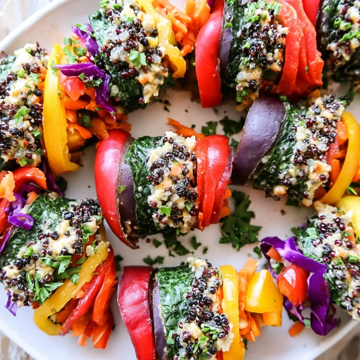 These festive Rainbow Veggie Christmas Lights Wrap Pinwheels show a beautiful spread of healthy appetizers.