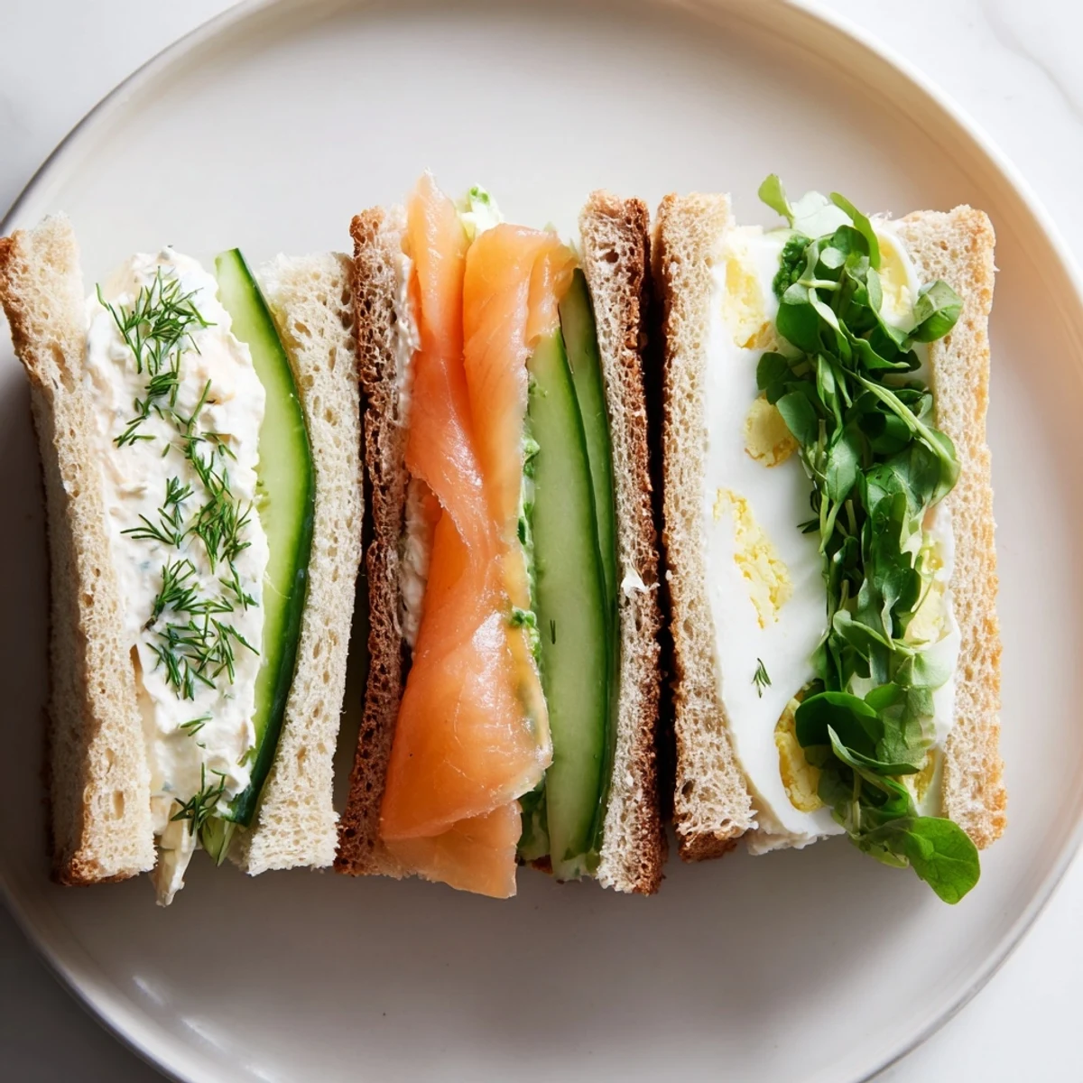 Castle Feast Royal Tea Party Sandwiches arranged on a tiered platter, ready for a delightful tea party.