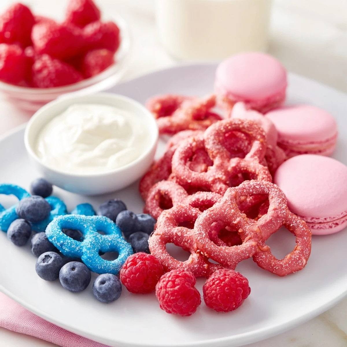 Delicious Baby Reveal snack board showcasing a variety of colorful sweets and savory bites.