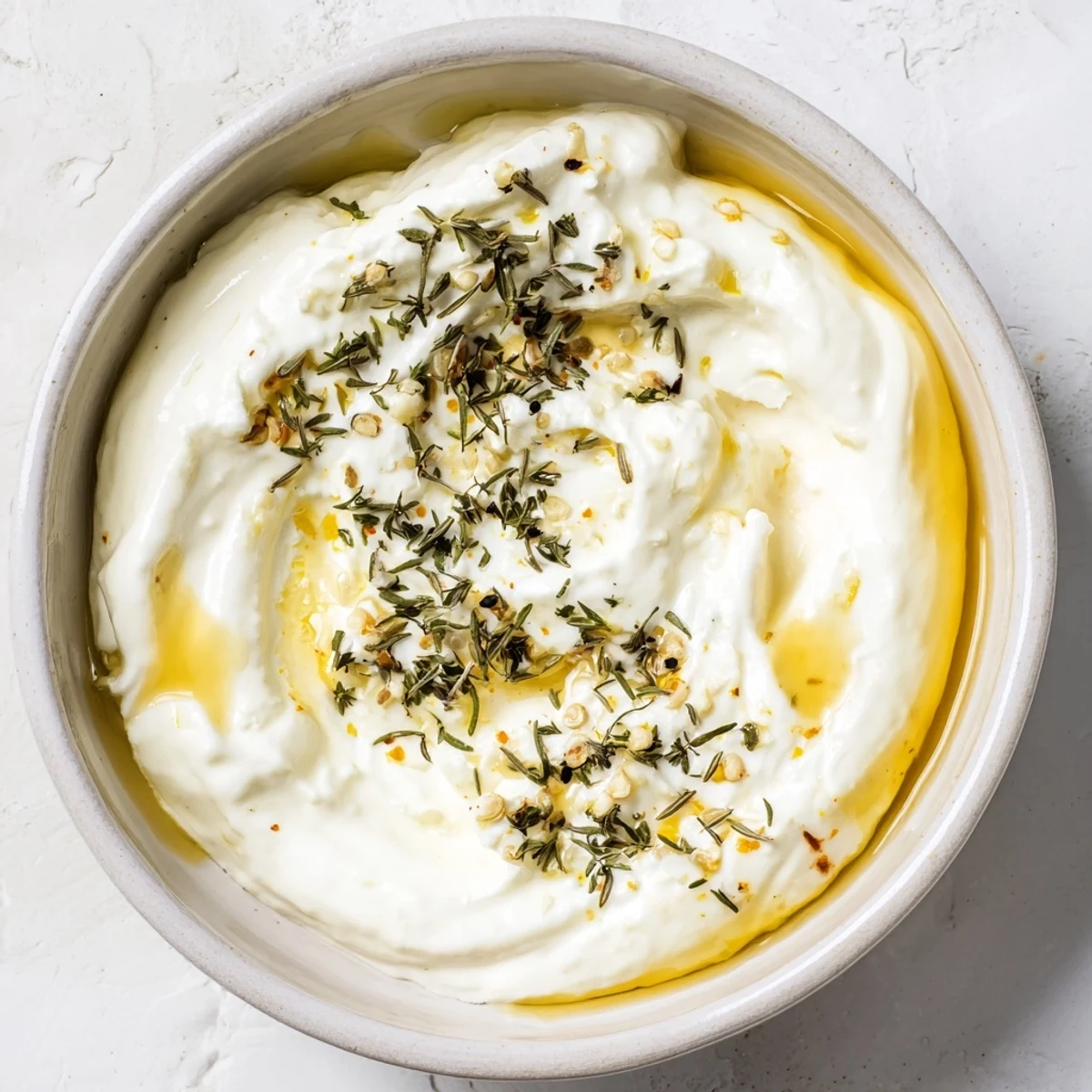 This vibrant photo shows a luscious bowl of Angel Wings whipped feta dip, perfect for sharing!