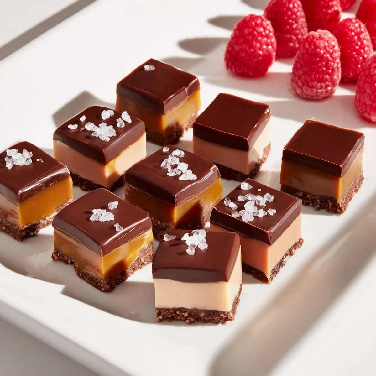 Imagine a close-up of the Checkerboard Terrace, showcasing alternating squares of sweet, creamy, and crunchy goodness.