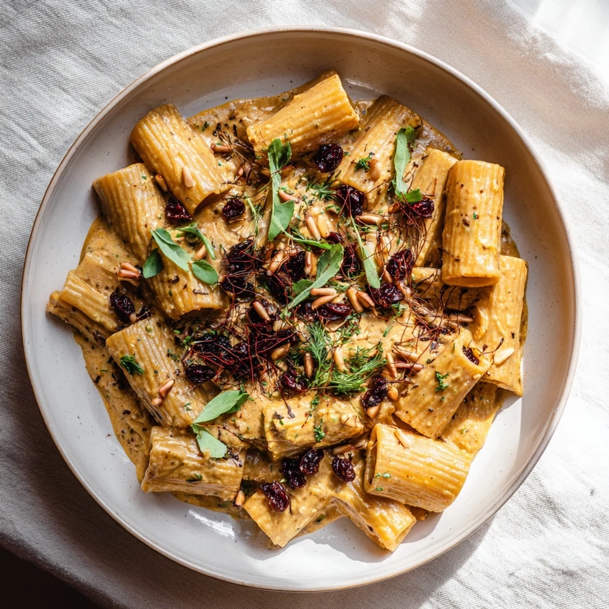 Golden-brown roasted grapes top the Pasta with Roasted Grape and Ricotta for a sweet and savory bite.