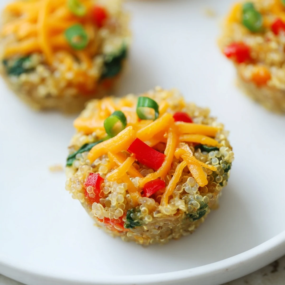 Golden-brown Baked Cheddar Quinoa Bites: a savory and cheesy baked snack, perfect for a hearty appetizer.