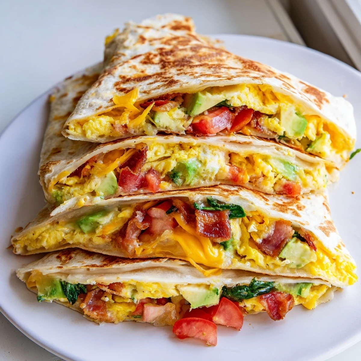 Crispy breakfast wrap offers a satisfying mix of bacon, eggs, and cheese, golden-brown and ready to eat.