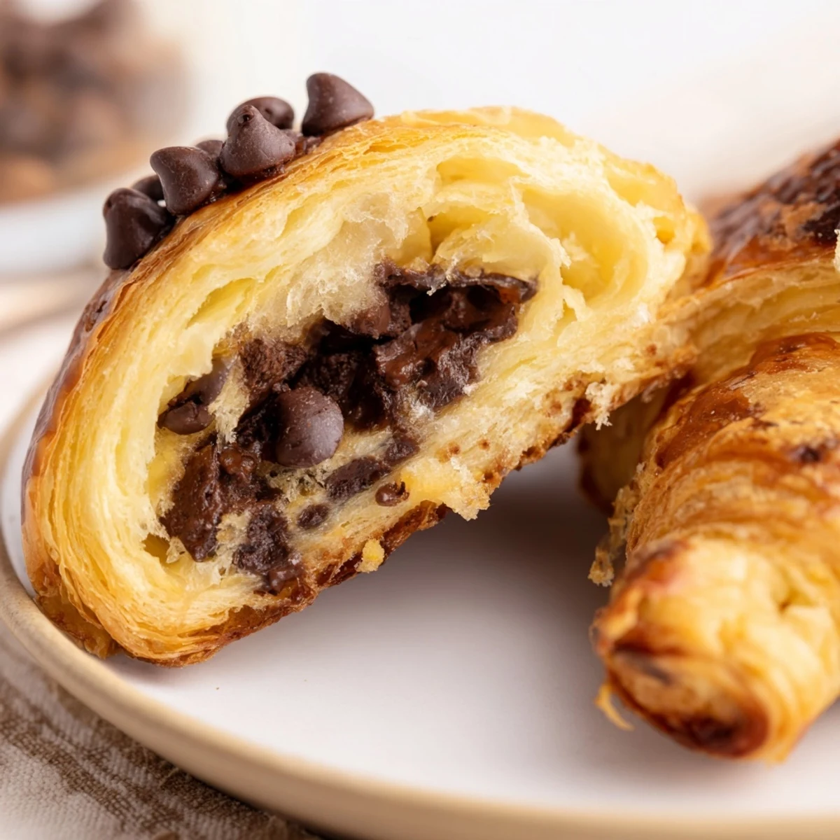 Golden-brown Viral Crookies offer a delightful mix of flaky pastry and gooey chocolate chip cookie.