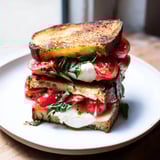 Tomato Basil Burrata Grilled