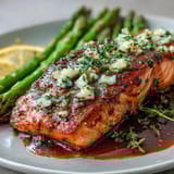 Garlic Butter Salmon Asparagus