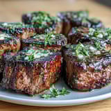 Perfectly seared sirloin cubes tossed in garlic butter for a quick and flavorful dinner.  
