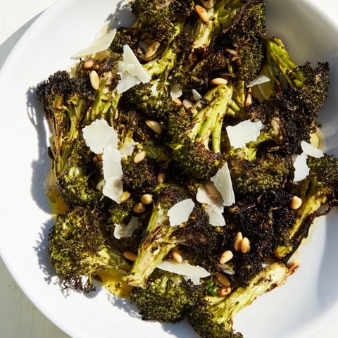 Close-up of a vibrant Charred Broccoli Salad, with tender broccoli and bright lemon dressing.