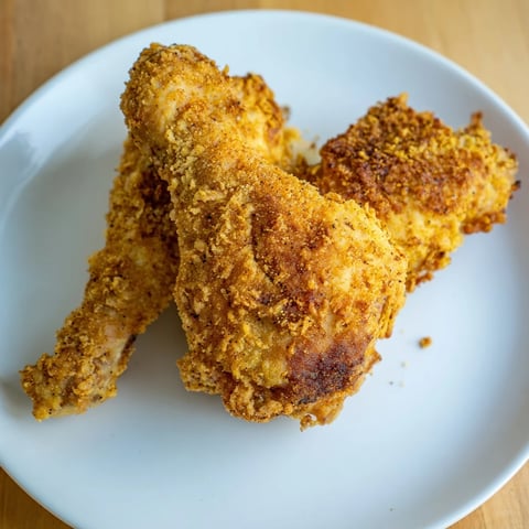Golden-brown KFC crispy chicken shows a delicious, flavorful, and crunchy homemade creation.