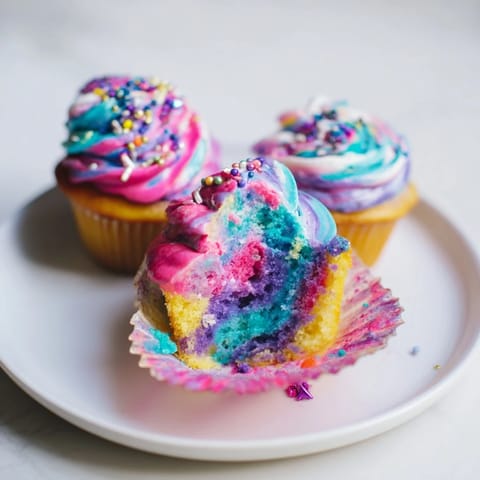 Visualize this Magical Unicorn Dessert Table: a vibrant spread of treats including unicorn-decorated sugar cookies.