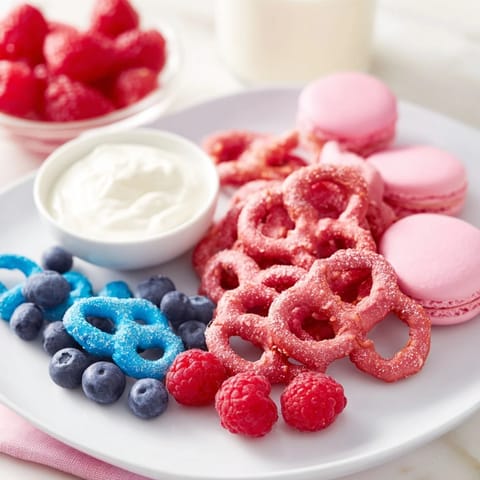 Delicious Baby Reveal snack board showcasing a variety of colorful sweets and savory bites.