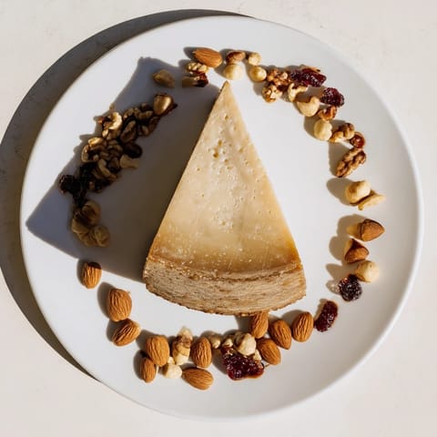 Artistic sundial cheese platter