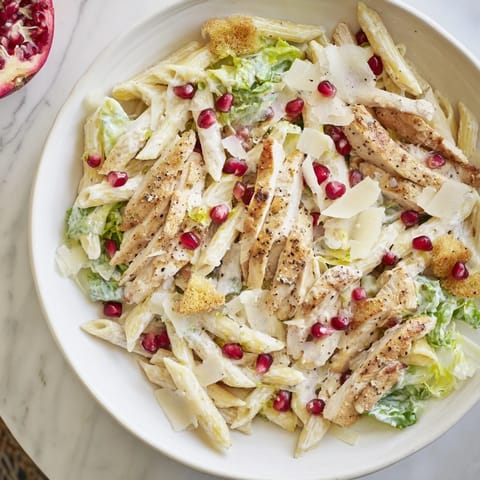 Chicken Caesar Pasta Pomegranate