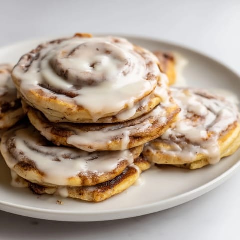 Fluffy Cinnamon Roll Pancakes