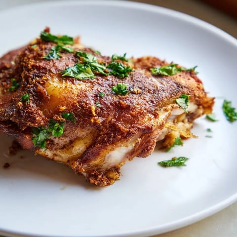 Crispy Garlic Chicken Thighs