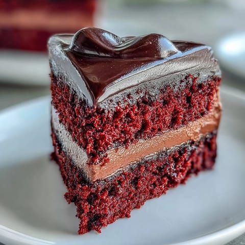 Sliced Red Betty Boop Heart Cake shows moist, vibrant layers and rich frosting, perfect for birthday parties or vintage-themed dessert tables.