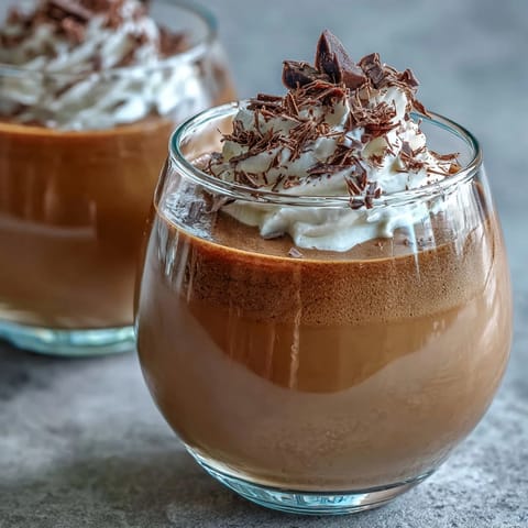 Silky hojicha panna cotta with a smooth, creamy texture and subtle roasted tea aroma, elegantly presented in a glass.  