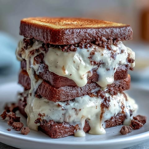 Creamy vanilla bean ice cream layered between rich espresso cookies in a frozen vanilla frappuccino dessert treat.