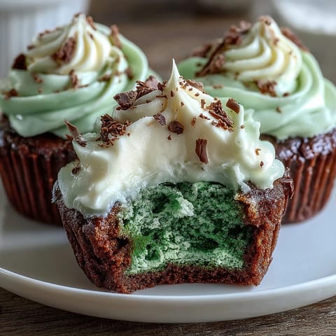 St. Patricks Green Velvet Cupcakes
