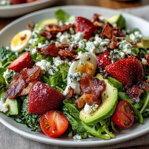 Spring Cobb Salad Strawberries Avocado