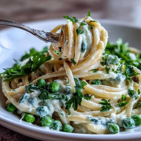Ricotta Lemon Linguine Peas