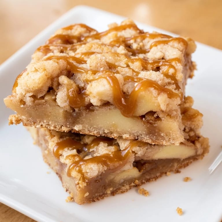 Delicious sweet and chewy autumn Caramel Apple Cookie Bars, brimming with caramel and apples.