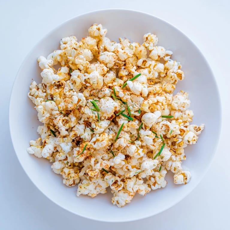 Golden brown savory popcorn mixes showcasing a delightful party snack with bold, enticing seasonings.