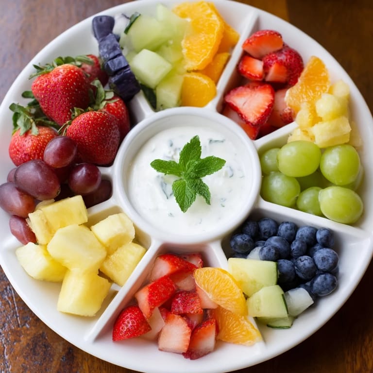 Vivid image of a delicious beach ball fruit platter, perfect for parties and filled with colorful, juicy fruit.