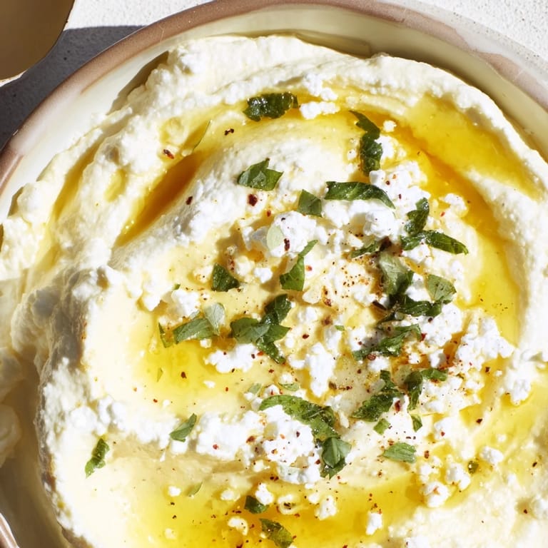 Enjoy this creamy, bright, and delicious Angel Wings whipped feta dip at your next gathering.