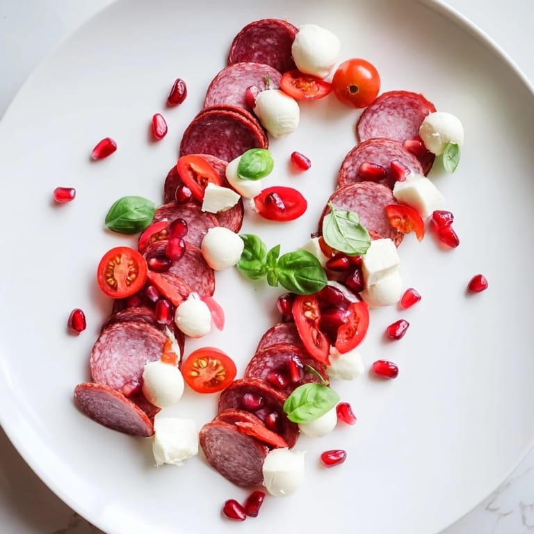 Bright red salami and white cheese form a stunning Candy Cane Zigzag, perfect for a gluten-free holiday spread.