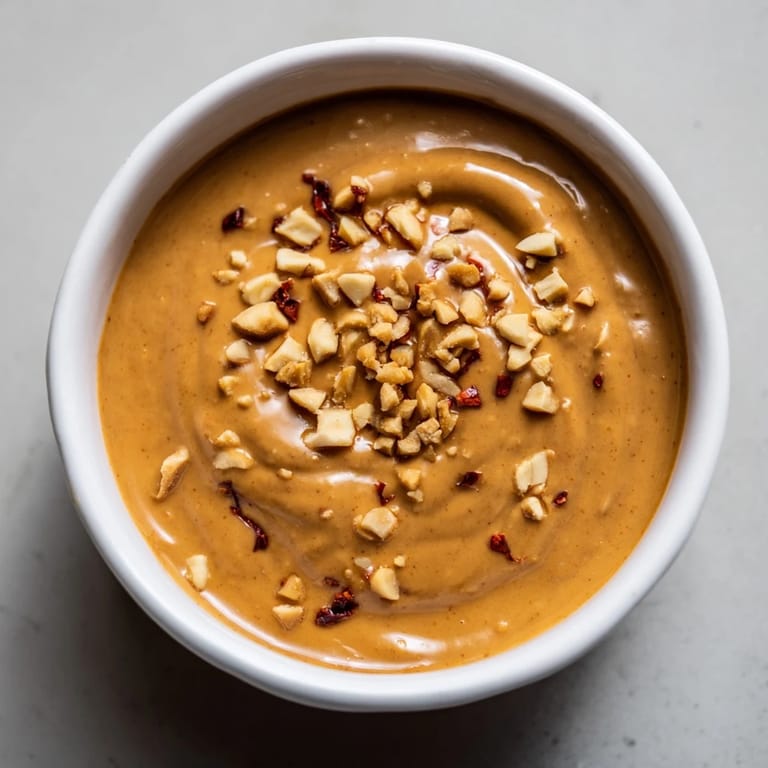 This Indonesian satay sauce simmers to a perfect consistency, ideal for coating grilled chicken or tofu.