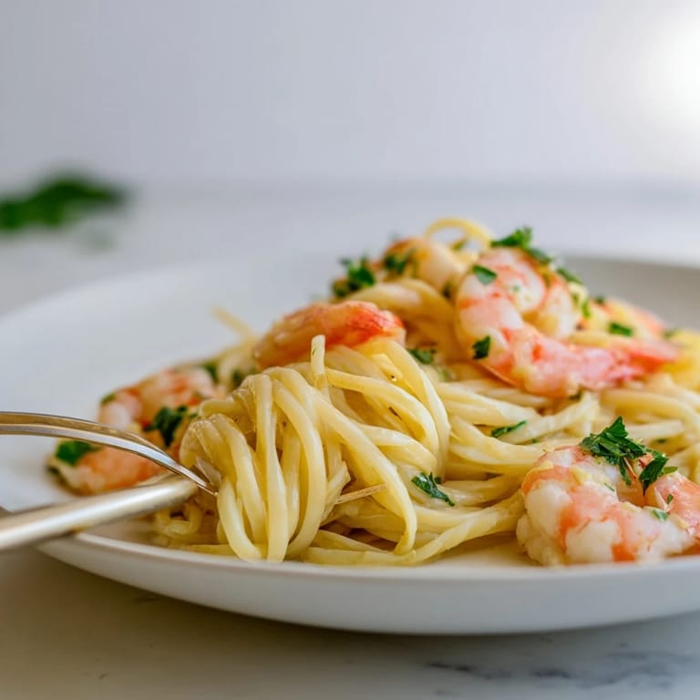 Bright, restaurant-quality Lemon Garlic Shrimp Pasta served with lemon wedges and Parmesan, perfect for a quick weeknight dinner.