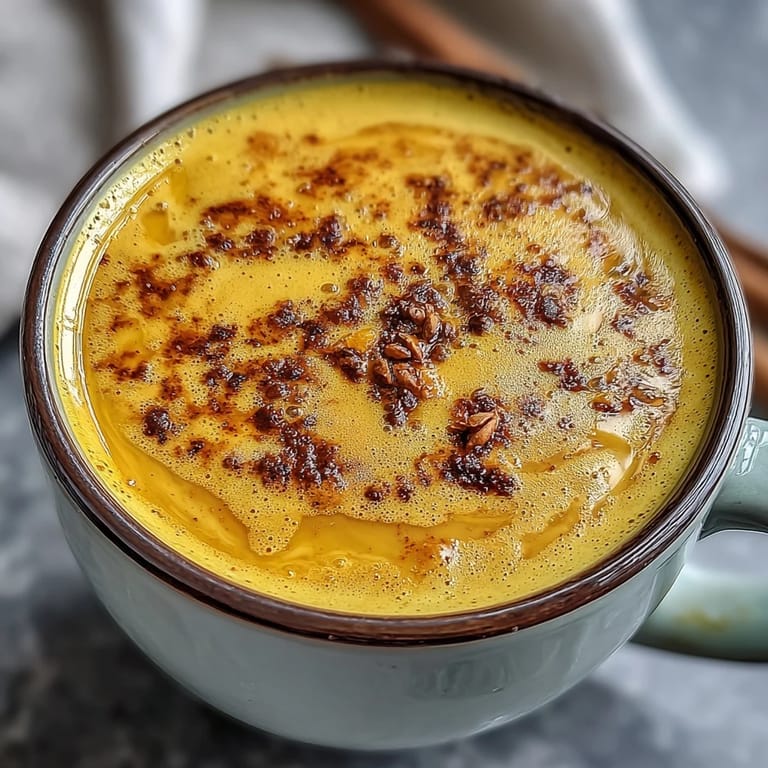 A cozy close-up of golden-hued Turmeric and Golden Milk beside a crumbled oat cookie, highlighting the drink's creamy texture and warming spices.