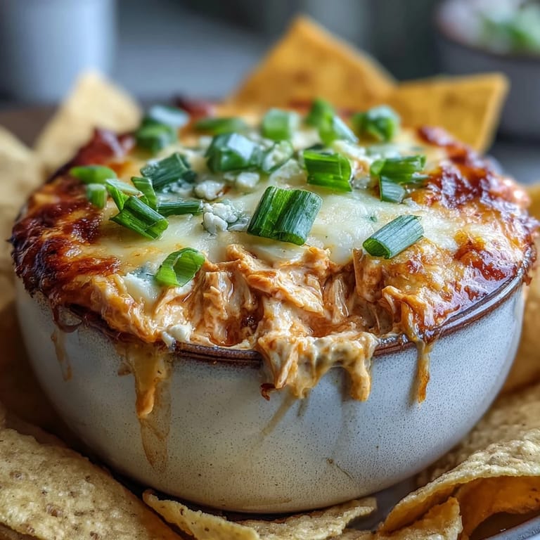 Golden, melted Crock Pot Buffalo Chicken Dip with shredded chicken in a slow cooker, perfect for game day gatherings.