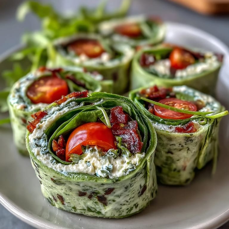 Colorful green spinach wraps rolled with herb cheese, crunchy carrots, and bell peppers—perfect party appetizer.  