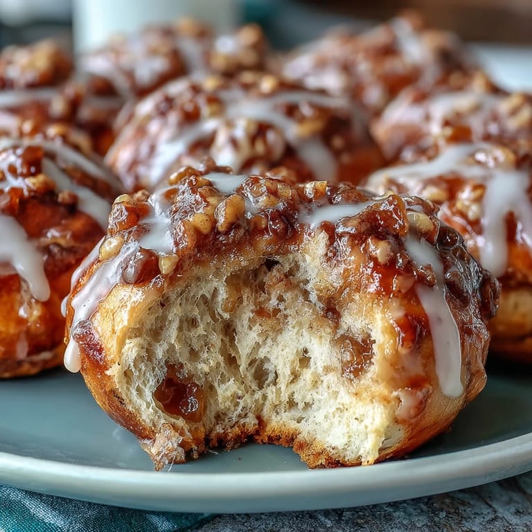 Golden baked hot cross buns studded with raisins and candied peel, finished with a zesty lemon-orange drizzle.  