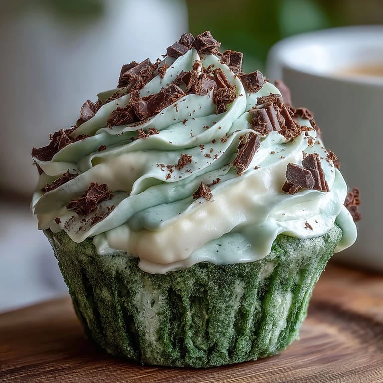 Rich green velvet cupcakes featuring a hint of cocoa, finished with silky cream cheese frosting for a perfect holiday treat.