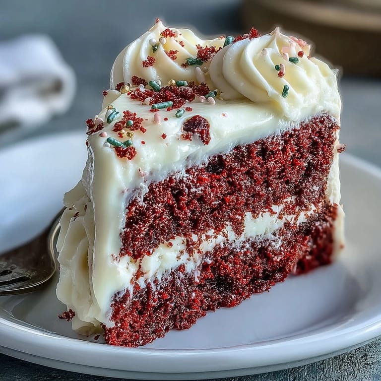 Celebrate with this festive Juneteenth Red Velvet Cake, beautifully frosted and ready.