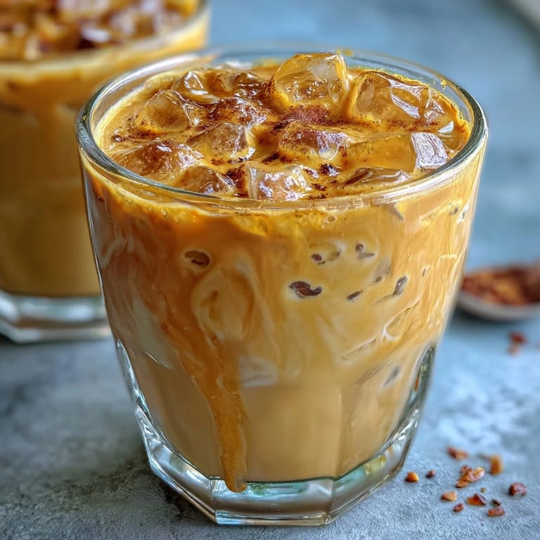 Refreshing Turmeric Golden Milk Iced Latte, a cooling, spiced dairy-free treat.